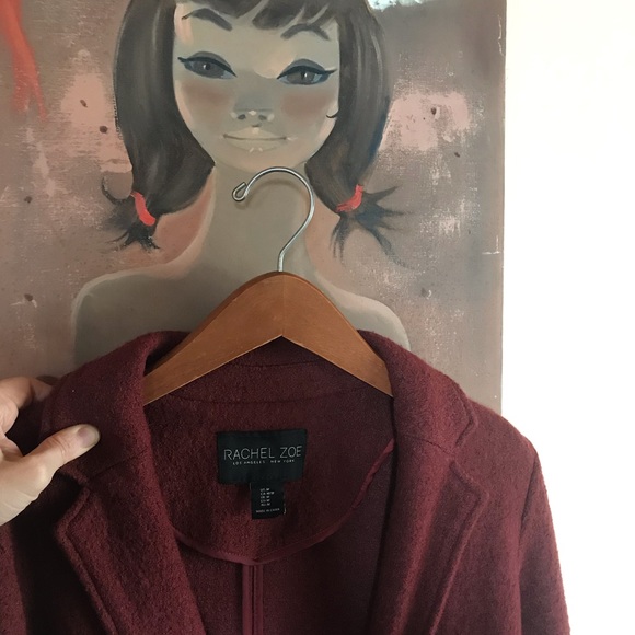 Rachel Zoe rust orange wool blend coat - Picture 3 of 16